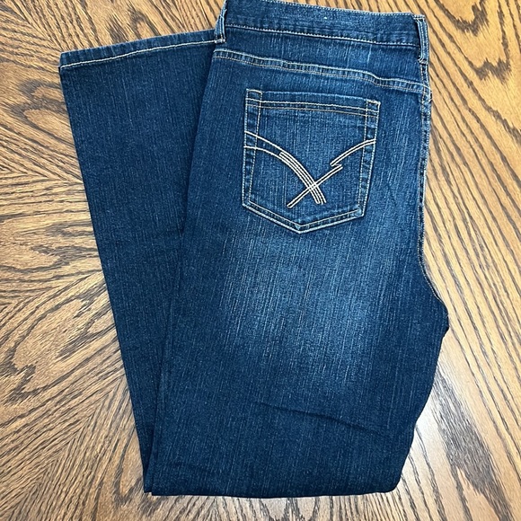 H & J Denim Jeans Blue Wide Leg Size 14 - Picture 1 of 11